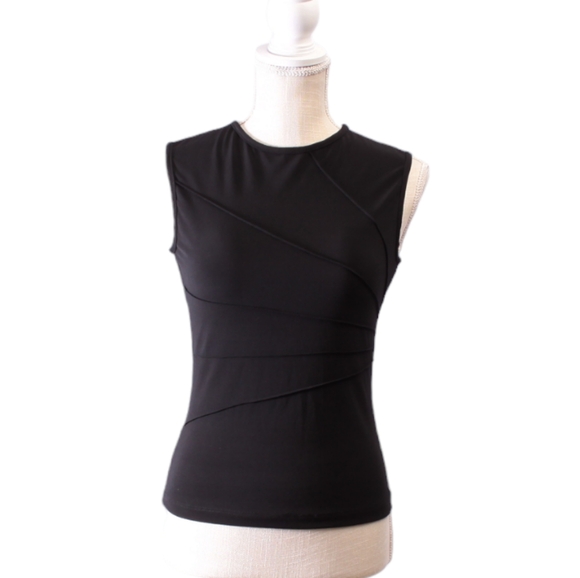 NWT HEAVY RED Goth Starburst Ribbed Sleeveless Top Size Small - Picture 2 of 2